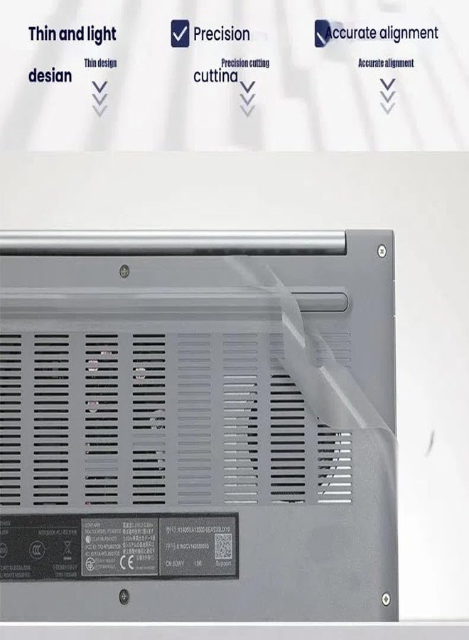 Laptop Decal Cover Compatible with 14 Inch ASUS VivoBook Pro 14 2025 S5406S Anti Scratch Sticker Three Sided Notebook Film Transparent frosted finish - Image 4