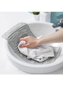 ATETO ATETO Silicone Anti Slip Household Washing Board Multipurpose Foldable Silicone Anti Slip Mini Travelling Pad Washing Board for Cleaning Clothes Set of 1  - Image 2