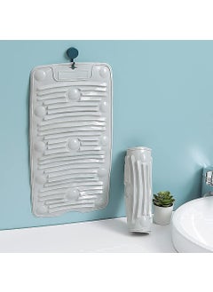 ATETO ATETO Silicone Anti Slip Household Washing Board Multipurpose Foldable Silicone Anti Slip Mini Travelling Pad Washing Board for Cleaning Clothes Set of 1  - Image 1