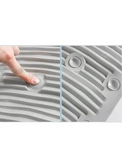 ATETO ATETO Silicone Anti Slip Household Washing Board Multipurpose Foldable Silicone Anti Slip Mini Travelling Pad Washing Board for Cleaning Clothes Set of 1  - Image 3