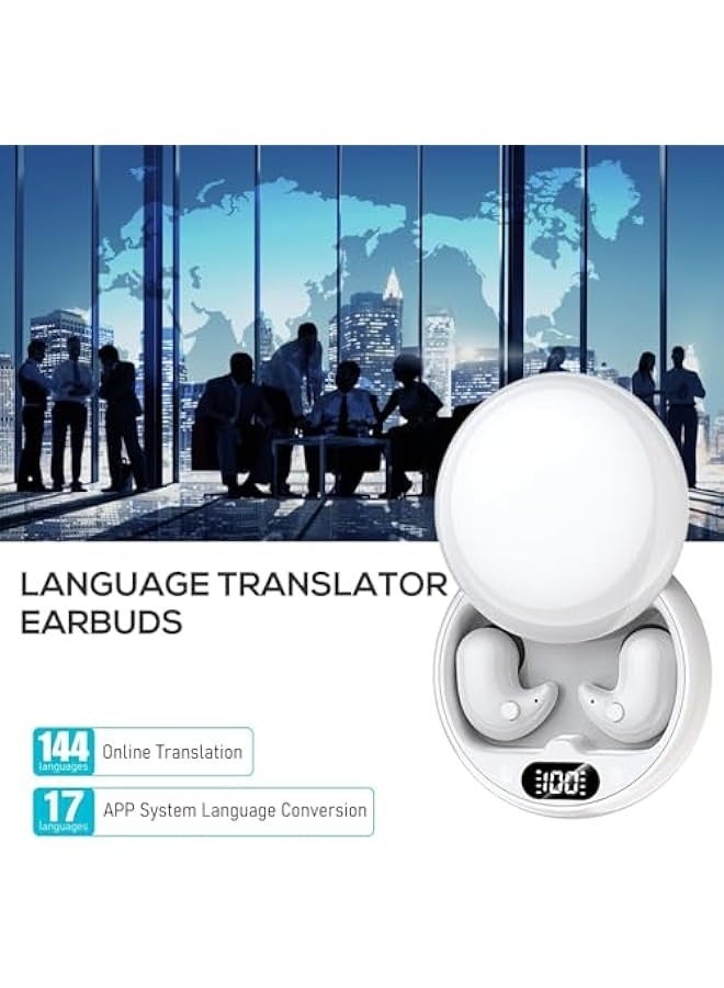 Topleo Translation Earbuds, Language Translator Device with 144 Languages & Accents Online, Translator Earbuds Real Time with APP Support Music and Calling, Fit for iOS & Android, for Travelling Learning - Image 2