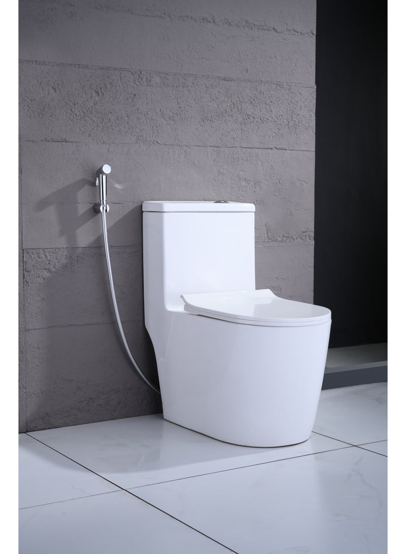RONA Premium Acrylic Shattaf – High-Pressure Handheld Bidet Sprayer with Sleek Chrome Finish | Lightweight & Durable Personal Hygiene Solution - Image 2