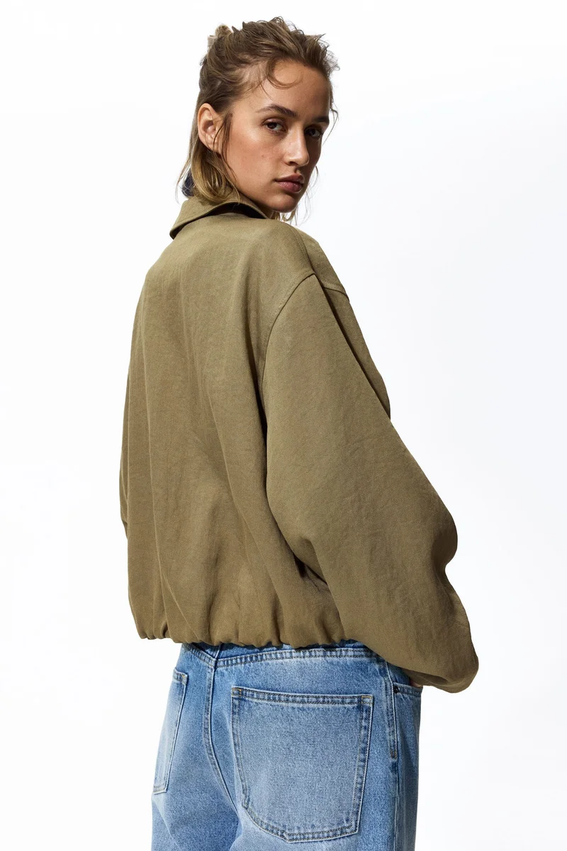 H&M  Oversized bubble-hem jacket for Women | Best Price UAE