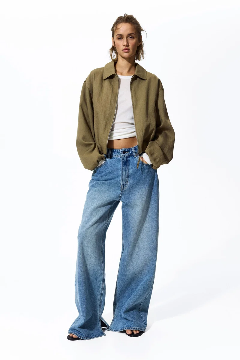 H&M  Oversized bubble-hem jacket for Women | Best Price UAE