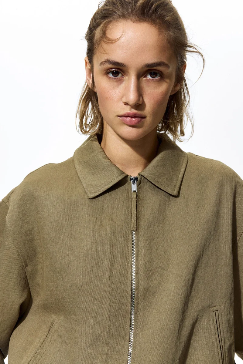 H&M  Oversized bubble-hem jacket for Women | Best Price UAE