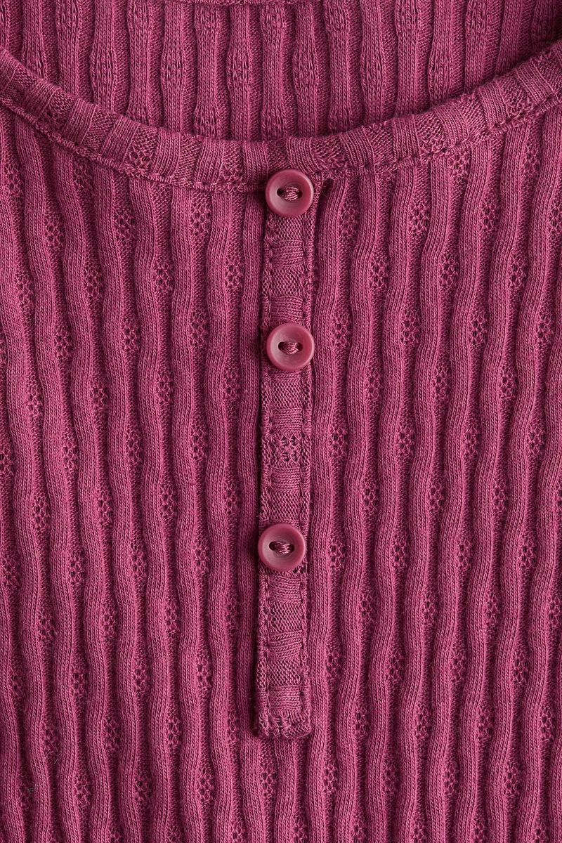 H&M Pointelle jersey top