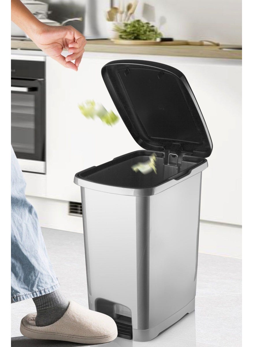 Nandy Home 15 Lt Eco Slim Pedal Dustbin Anthracite  - Image 1