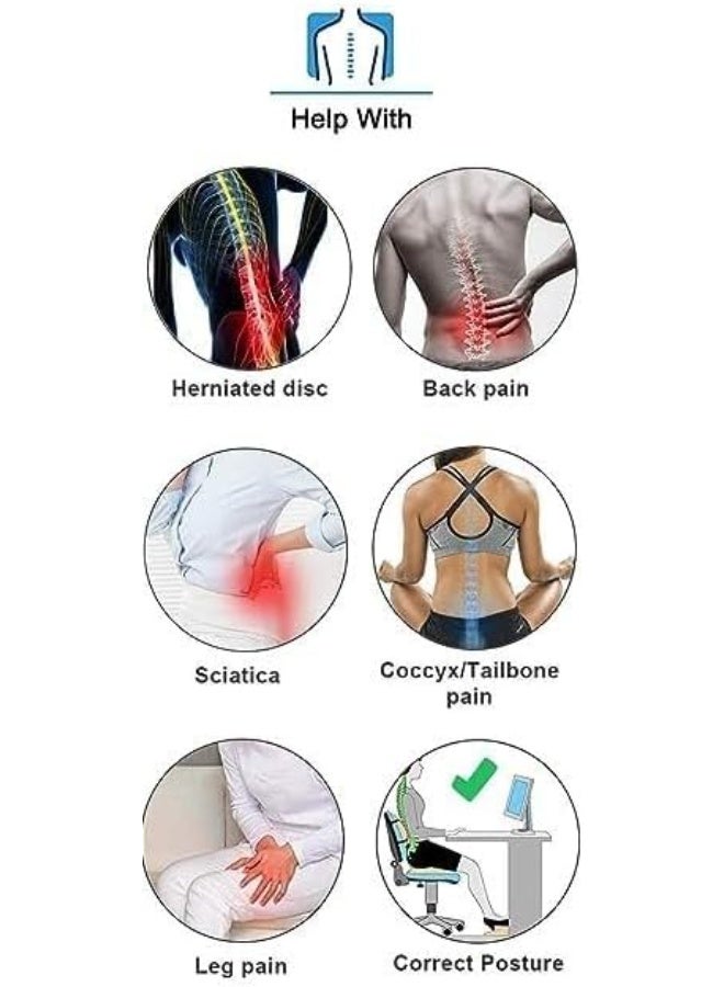 CAZADORA Premium Comfort Seat Cushion — Cazadora Orthopedic Memory Foam Coccyx Cushion for Tailbone & Lower Back Pain Relief, Ergonomic U-Shaped Comfort Seat Pad for Office Chairs, Car Seats, Wheelchairs, Gaming Chairs and Travel — Breathable Non-Slip Cover, Pressure-Relief Design to Reduce Sciatica, Hemorrhoid & Posture Discomfort, Portable Light-Weight Support (42×34×6 cm) — Ideal Gift for Drivers, Remote Workers, Students, Pregnant Women & Seniors — Durable High-Density Foam, Easy-Clean Removable Cover, Anti-Skid Base for Stable Seating, Improves Blood Circulation, Promotes Correct Spine Alignment, Relieves Prolonged Sitting Fatigue, Compatible with Most Chairs and Car Interiors — Black - Image 4