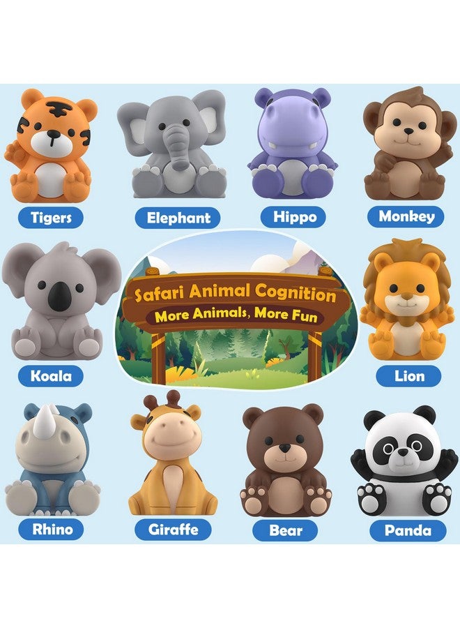 Aigybobo Learning Toys for 1,2,3 Year Old Toddlers, 20Pcs Safari Animals Toys Montessori Counting, Matching & Sorting Fine Motor Games, Christmas Birthday Easter Gift for Baby Boys Girls Age 12-18 Months - Image 2