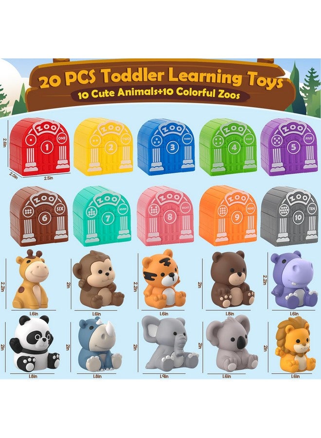 Aigybobo Learning Toys for 1,2,3 Year Old Toddlers, 20Pcs Safari Animals Toys Montessori Counting, Matching & Sorting Fine Motor Games, Christmas Birthday Easter Gift for Baby Boys Girls Age 12-18 Months - Image 5