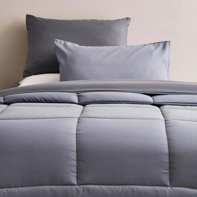 Pan Home Everyday 3-piece Reversible King Comforter Set 220x240cm - Silver/ Grey - Image 2