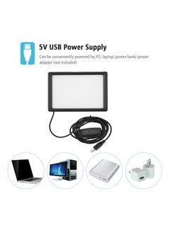 شو وو 2 حزمة USB LED فيديو ضوء 3200K-5600K عكس الضوء مع 2 حوامل طاولة، 2 محولات رأس كروية، 10 مرشحات ألوان (أحمر/أصفر/أزرق/أخضر/أبيض) لإضاءة مؤتمرات الفيديو المباشرة  - Image 4