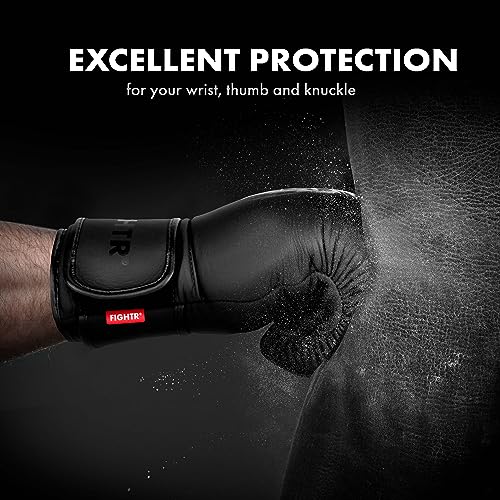 FIGHTR® Pro Boxing Gloves Made of Genuine Leather | Men and Women | for Boxing, MMA, Muay Thai, Kickboxing & Martial Arts 10 12 14 16 oz | incl. Carrying Bag - Image 3