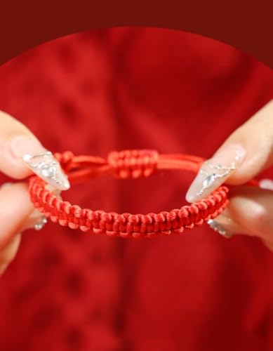 Cafurty 8PCS Red String Bracelet Set for Couples - Perfect Long Distance Relationship Gifts, Kabbalah Red String Bracelet with Red Protection Charms - Matching Red Bracelets for Women - Image 5