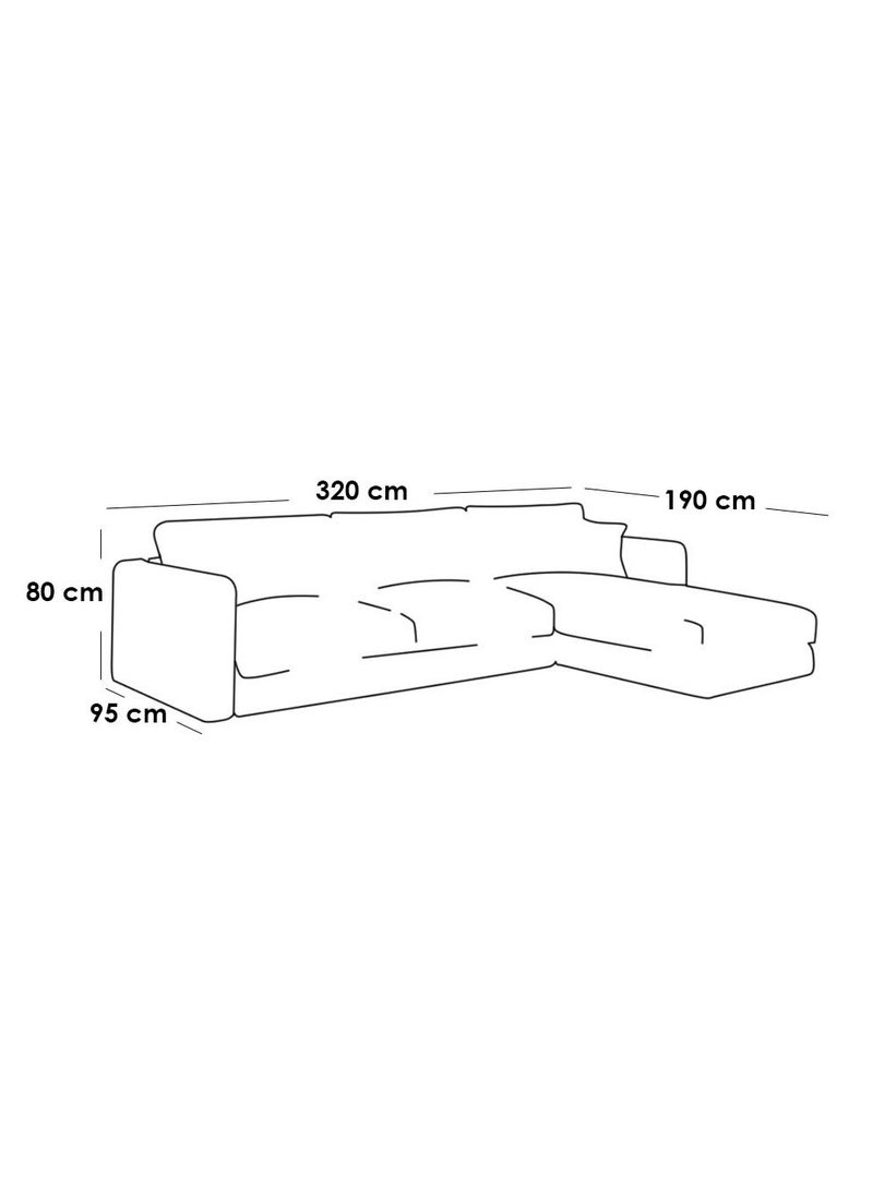 Betak Swedish wood and linen corner sofa - white - Image 3
