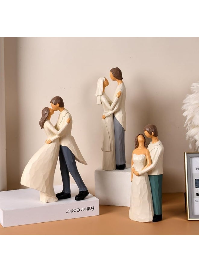 YINZUO YINZUO Romantic Couple Figurines Handcrafted Wedding and Anniversary Decoration Set  - Image 4