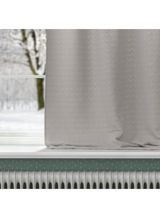 erorex Room darkening curtain, 1 piece, light grey/with heading tape, 140x300 cm - Image 3
