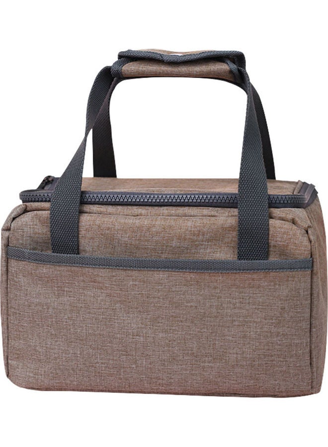 Y&D Portable Thermal Heat Insulated Meal Bento Lunch Bag Brown  - Image 1