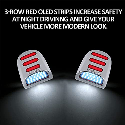 Bestview أفضل عرض مصابيح لوحة الترخيص LED تجميع مصابيح بديلة، أنبوب نيون أحمر OLED نقي، لشيvrolet سيلفرادو كاديلاك إسكاليد EXT GMC سييرا 1500 2500 3500 سوبربان تاهو - Image 2