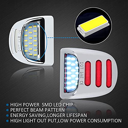 Bestview أفضل عرض مصابيح لوحة الترخيص LED تجميع مصابيح بديلة، أنبوب نيون أحمر OLED نقي، لشيvrolet سيلفرادو كاديلاك إسكاليد EXT GMC سييرا 1500 2500 3500 سوبربان تاهو - Image 4
