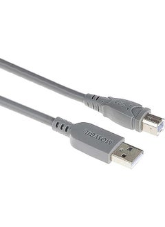 MOWSIL Printer Cable 1.8 Mtr, Braided USB 2.0 A to USB B Male Cable Compatible with USB Type B Printers and Scanners Epson, HP DeskJet/Envy, Canon, Lexmark, Samsung, Dell, Brother, DAC,  - Image 1