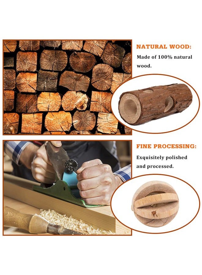 Sofier Hamster Toys: Natural Wooden Accessories for Hamsters, Rats, Guinea Pigs & More - 8 Modes of Chew Toys & Bridges - Image 5