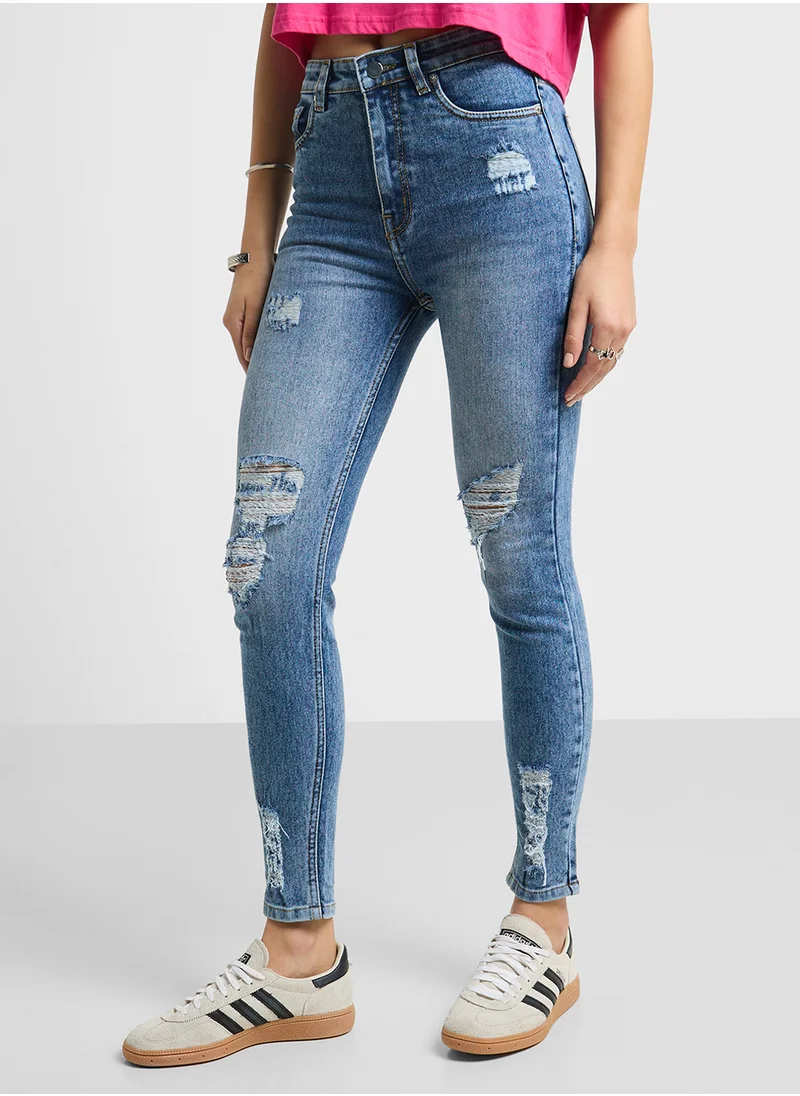 Ginger Skinny Fit Distressed Jeans