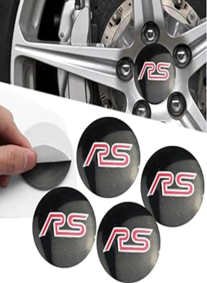 Generic KaberTrade 3D Car Wheel Hub Hub Cover Kit - 4 Pieces Paste 56mm - Compatible with Honda RS - KaberTrade 