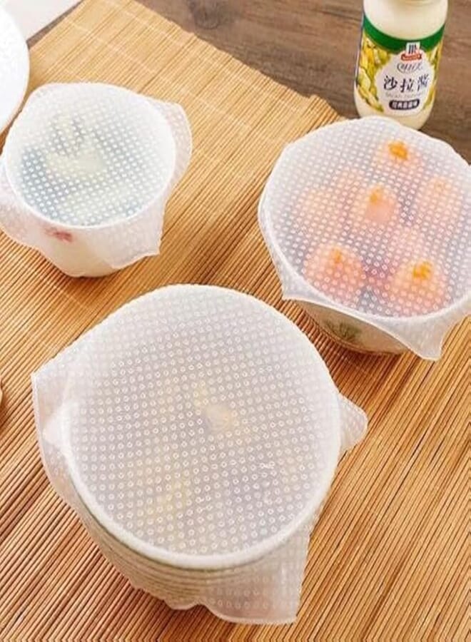Stretch and Fresh Silicone Food Storage Covers 4 Pcs Different Size