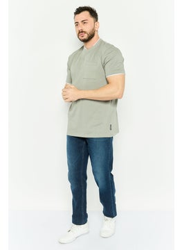 Threadbare Men Crew Neck Short Sleeve Solid T Shirt, Grey  - Image 2