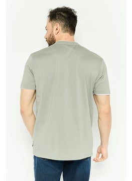 Threadbare Men Crew Neck Short Sleeve Solid T Shirt, Grey  - Image 4