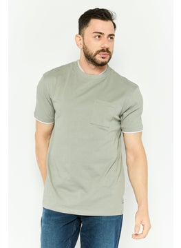 Threadbare Men Crew Neck Short Sleeve Solid T Shirt, Grey  - Image 1
