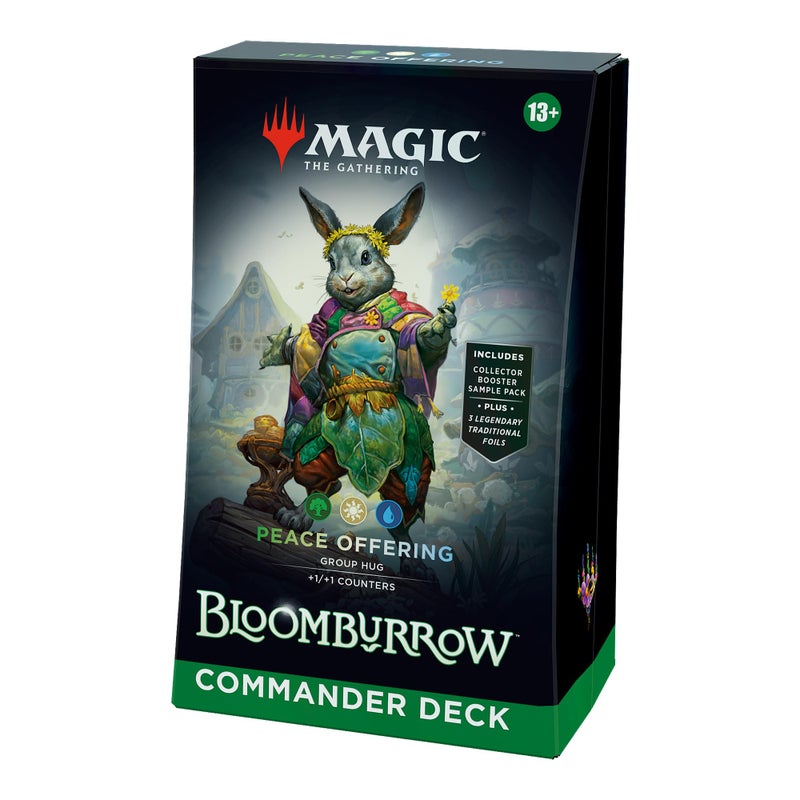 Magic the Gathering Magic: The Gathering Bloomburrow Commander Deck - Peace Offering (100-Card Deck  2-Card Collector Booster Sample Pack + Accessories) - Image 1