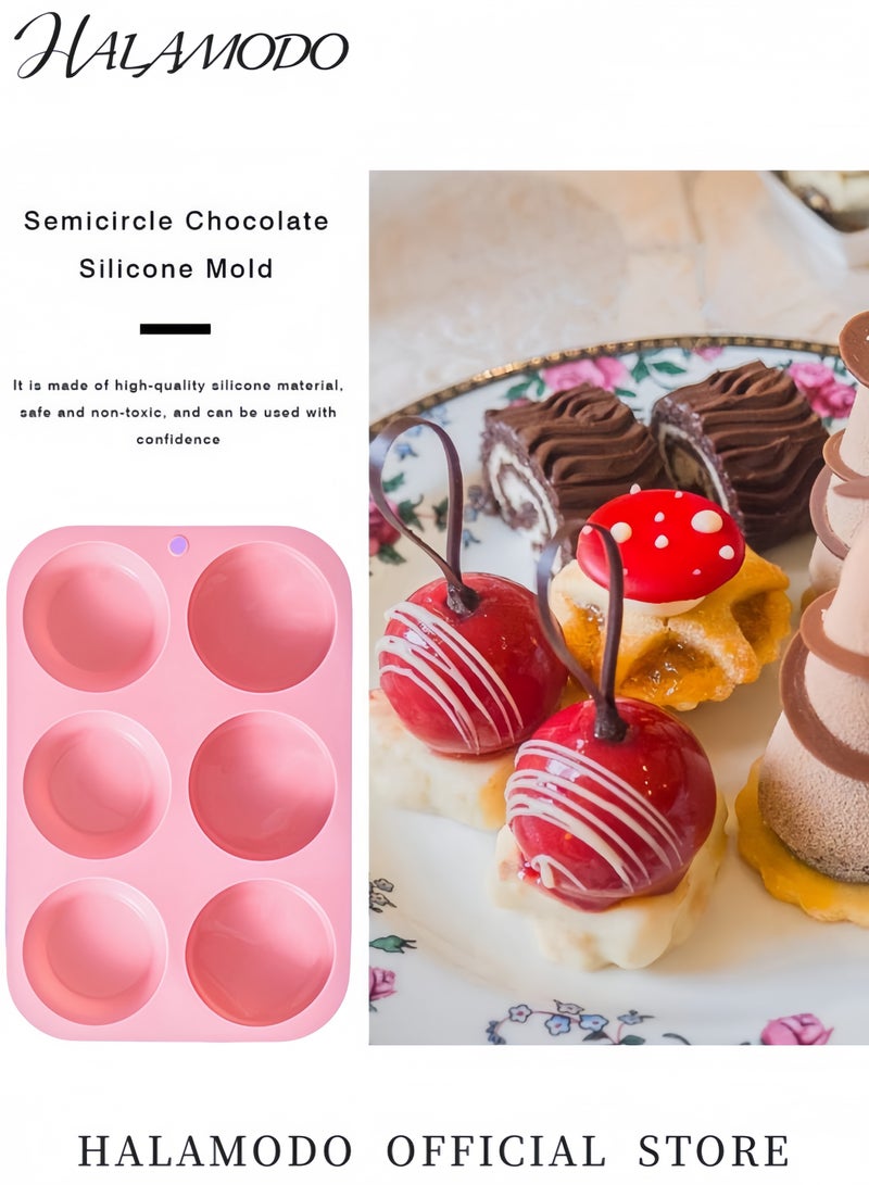 هالامودو ٦ قوالب دائرية وردية، ١٩.٣×٥×١٣.٢ سم - Image 4