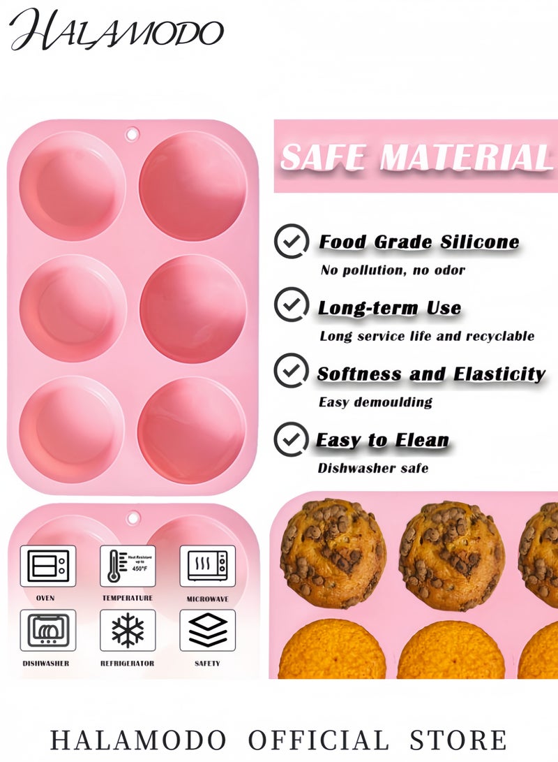 هالامودو ٦ قوالب دائرية وردية، ١٩.٣×٥×١٣.٢ سم - Image 3