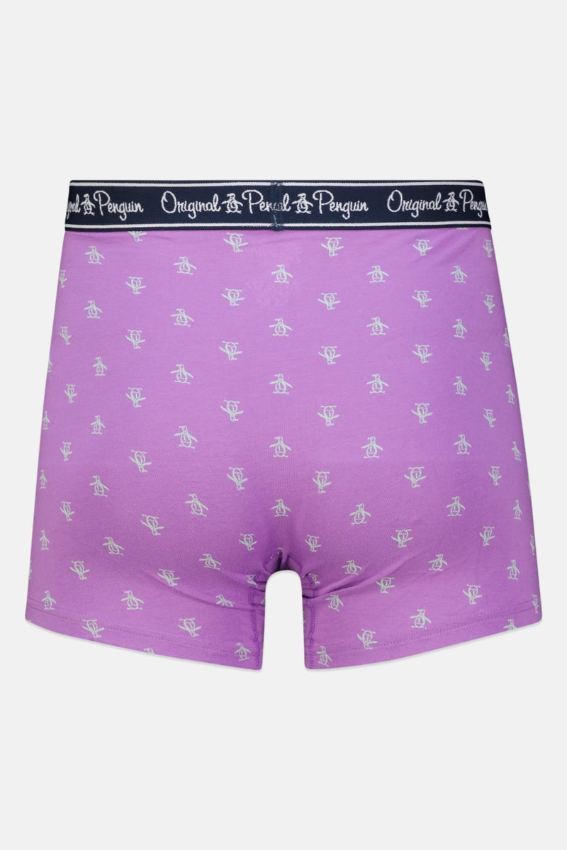 Original Penguin Men 3 Pack Allover Print Boxer Briefs, Purple/Navy/Blue - Image 3