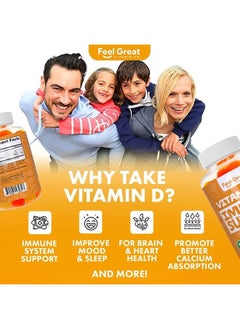 Feel Great 365 Feel Great Vitamin D Gummies for Adults | Tropical Flavored Vegetarian Chewable Vitamin D 2000 iu | Immune Support Supplement | Gluten Free | 45 Day Supply  - Image 4