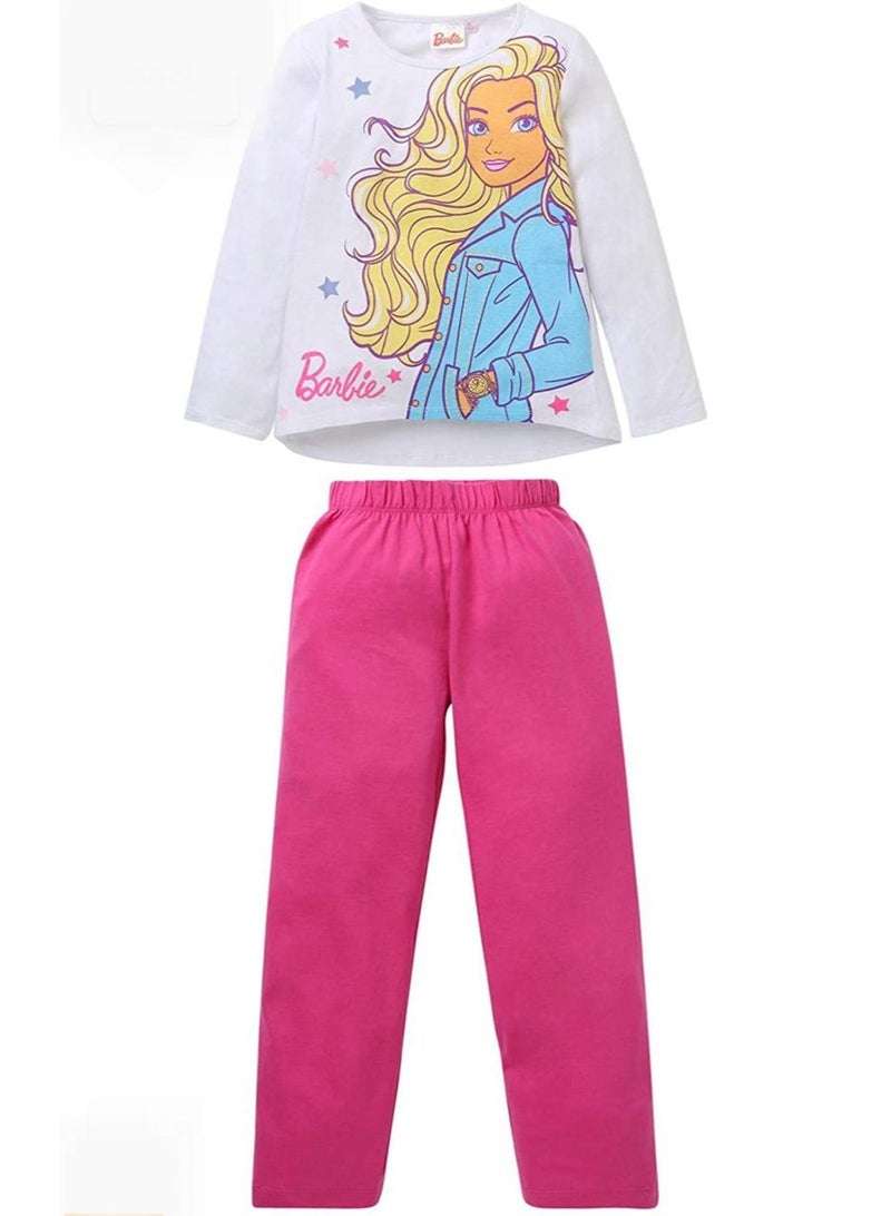 باربي باربى  طقم بيجامة أطفال بأكمام طويلة – كيدز تي في - Image 1