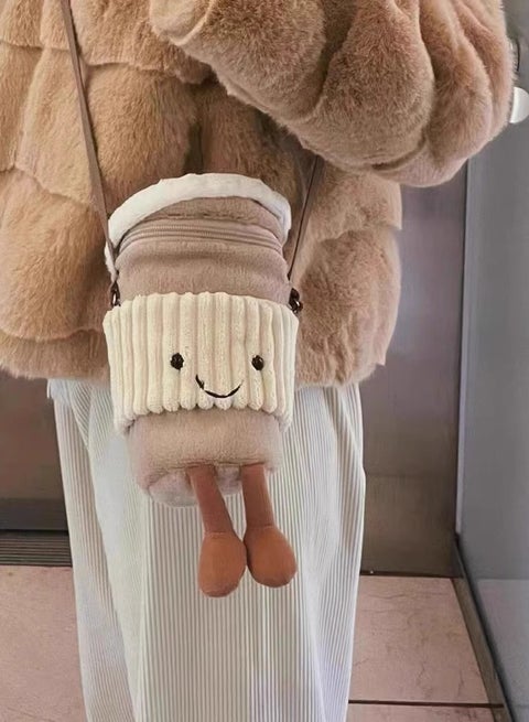 To Go Jellycat Coffee Cup Bag Jellycat Jellycat A Cute Plush Toy