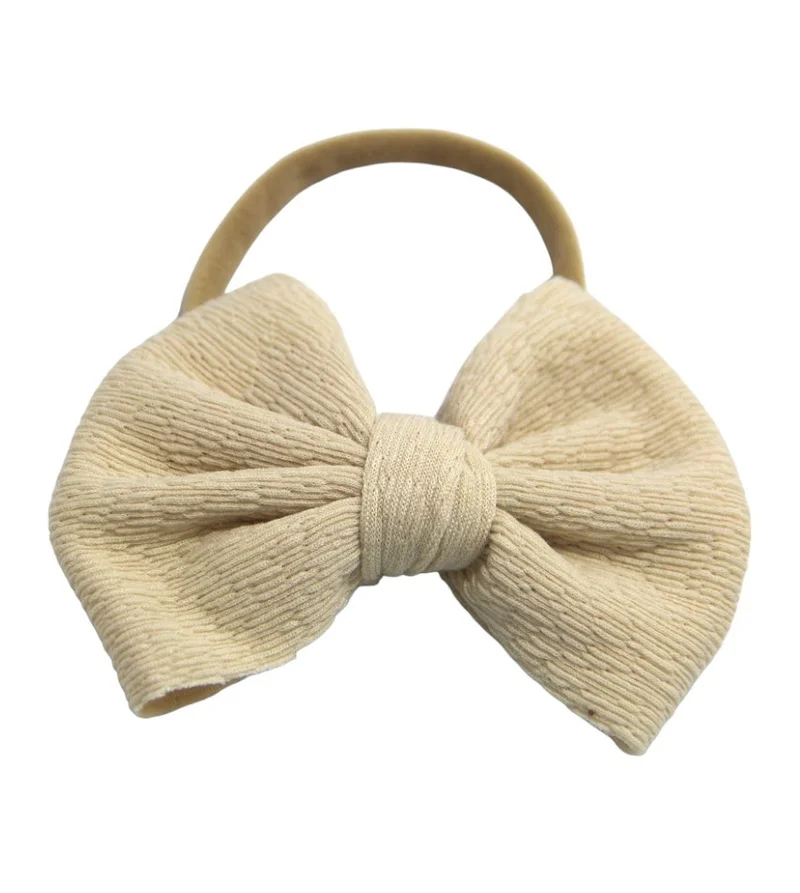 D'Daniela Aisha Glasses and Bow Barrette Ponytail Set For Babies and Girls - Cream