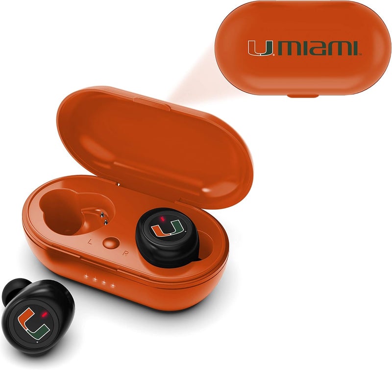 SOAR NCAA Miami Hurricanes True Wireless Earbuds, Team Color - Image 5