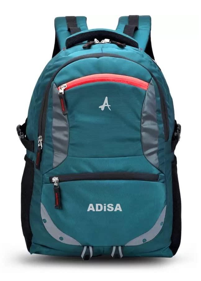ADISA Laptop Backpack Office Bag College Travel Back Pack with rain Cover (BP058-GRN) - Image 1