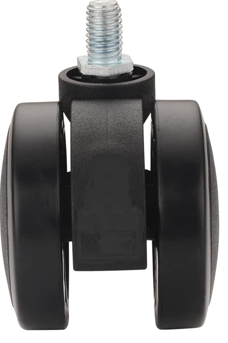 IYBTwin Thread 60mm Wheel for Thread Type Revolving Chair Office Chair Wheels Replacement Desk Chair Wheels Computer Chair and Gaming Chair etcSafe for All Floors and Carpets BlackSet of 5 - Image 4
