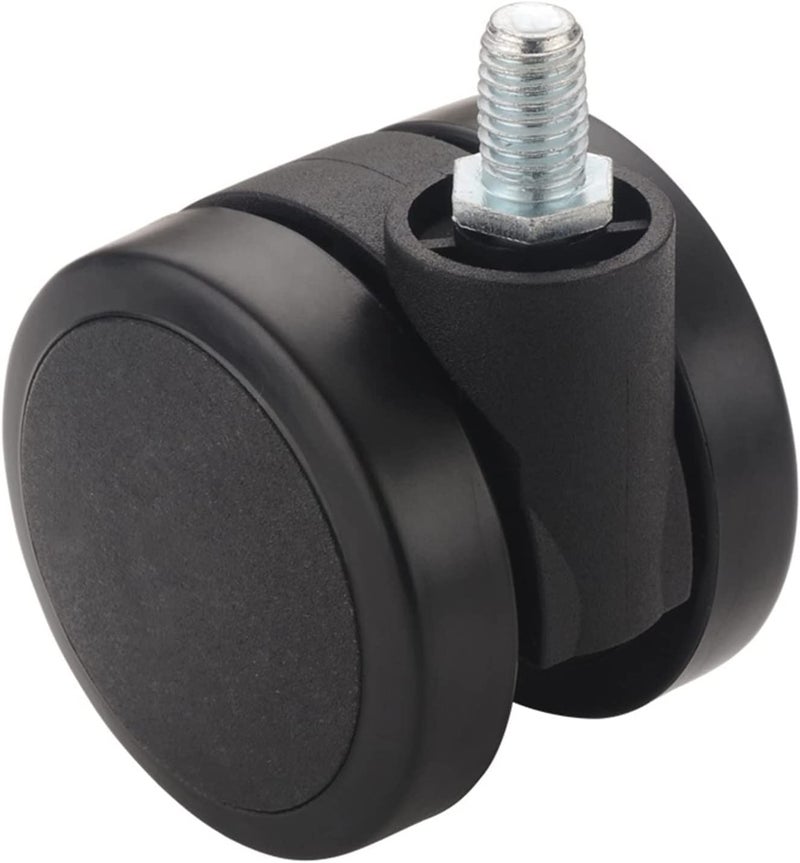 IYBTwin Thread 60mm Wheel for Thread Type Revolving Chair Office Chair Wheels Replacement Desk Chair Wheels Computer Chair and Gaming Chair etcSafe for All Floors and Carpets BlackSet of 5 - Image 3