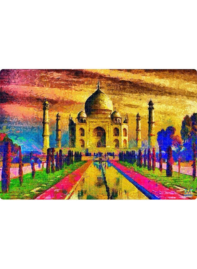 Webby Taj Mahal Painting Wooden Puzzle | Best Gift for Teenager | Fun & Challenging| Puzzle for Adult & 14+ Kids, 1000 Pieces Puzzle - Image 1
