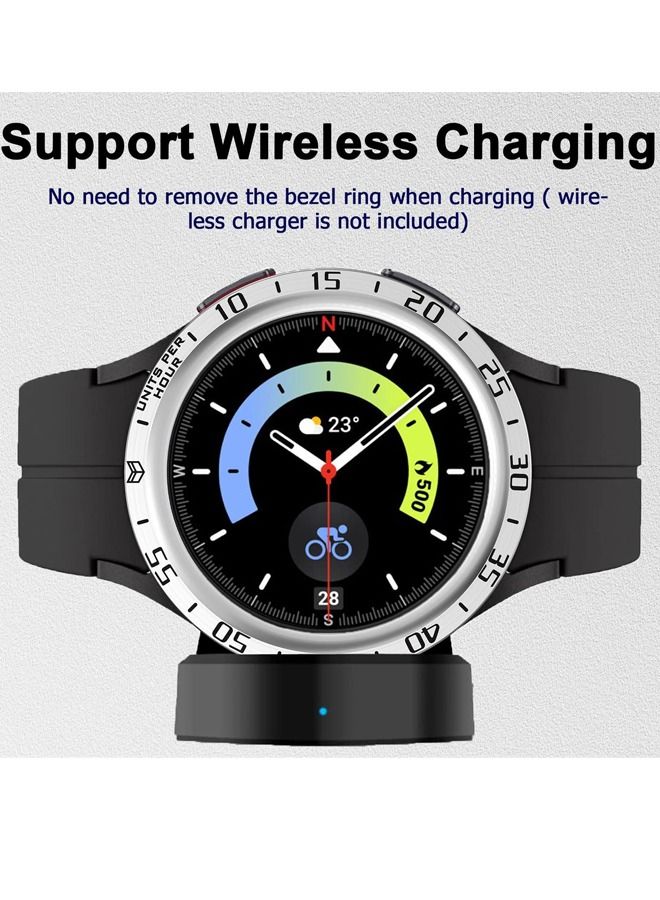 Excefore Bezel Loop Compatible for Samsung Watch 5 Pro Bezel Ring, Stainless Steel Anti Scratch Adhesive Frame Lightweight Watch Bezel Cover for Galaxy Watch 5 Pro 45mm - Image 5