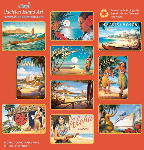 Pacifica Island Art Hawaii Vintage Boxed Postcard Set (10) - Aloha Hawaii Paradise by Kerne Erickson - Image 2