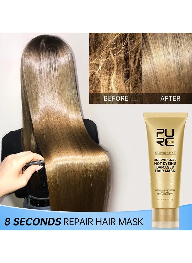 بيور قناع الشعر المهنية الكيراتين كريم العناية بالشعر تنعيم استقامة الشعر منتج العناية بالشعر - Image 2