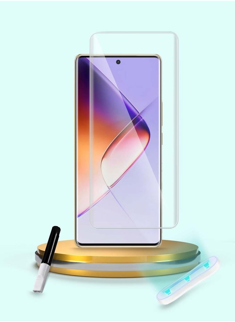 ELTRAZONE Premium Curved Edges UV Full Glue Full Cover Tempered Glass Screen Protector for Infinix Note 40 Pro 5G 2024 – 9H Hardness, Scratch Resistant, Bubble-Free, High Touch Sensitivity – Clear - Image 1