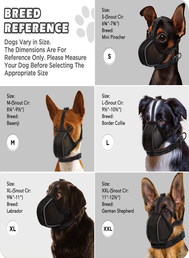 BONTHEE Dog Muzzle,Mesh Soft Muzzle for Small Medium Large Sized Dogs, Adjustable Puppy Muzzles with Collar Prevents Chewing,Biting & Scavenging | Allows Panting, Drinking & Grooming (M) - Image 3